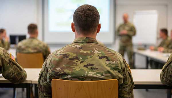 training image of a US army soldier in training